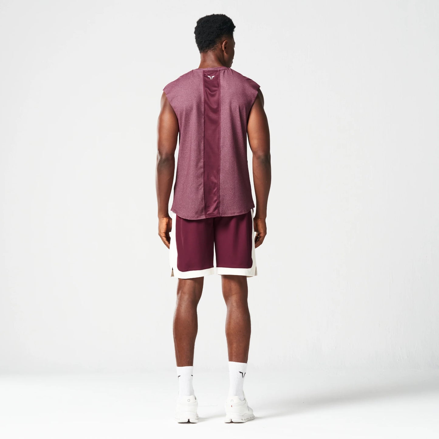 Statement Dropped Shoulder Top 2.0 - Burgundy Marl