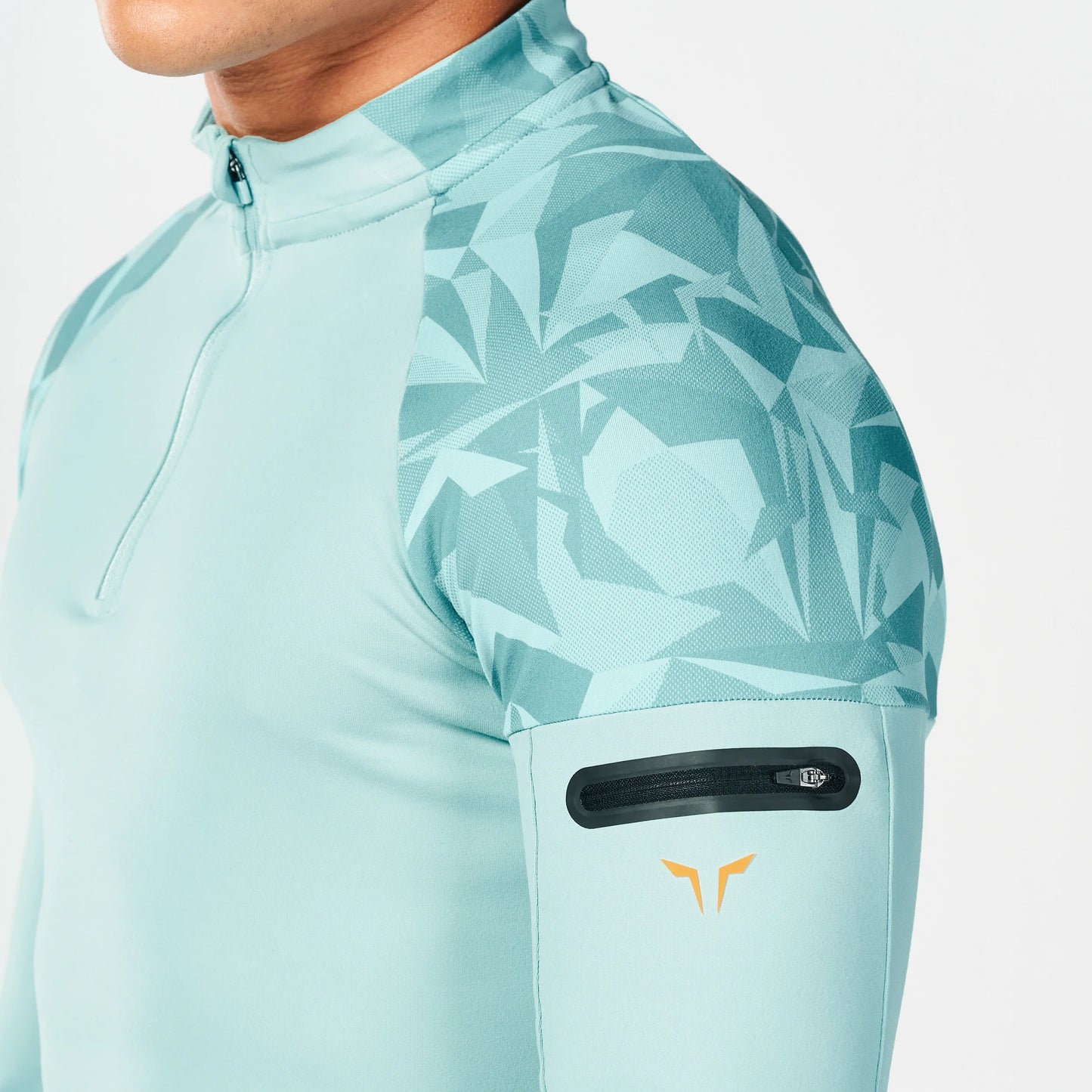 بلوزة إيفولف 2.0 للركض - طبعة ازرق فاتح