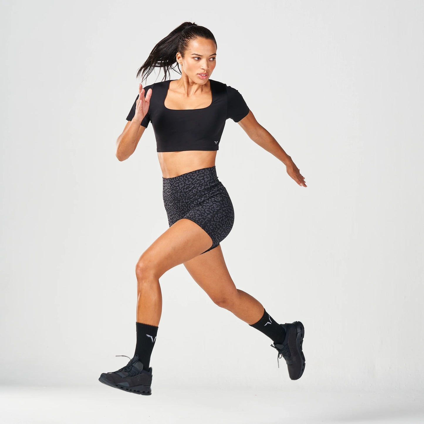 Untamed 5" Biker Shorts - Black Print