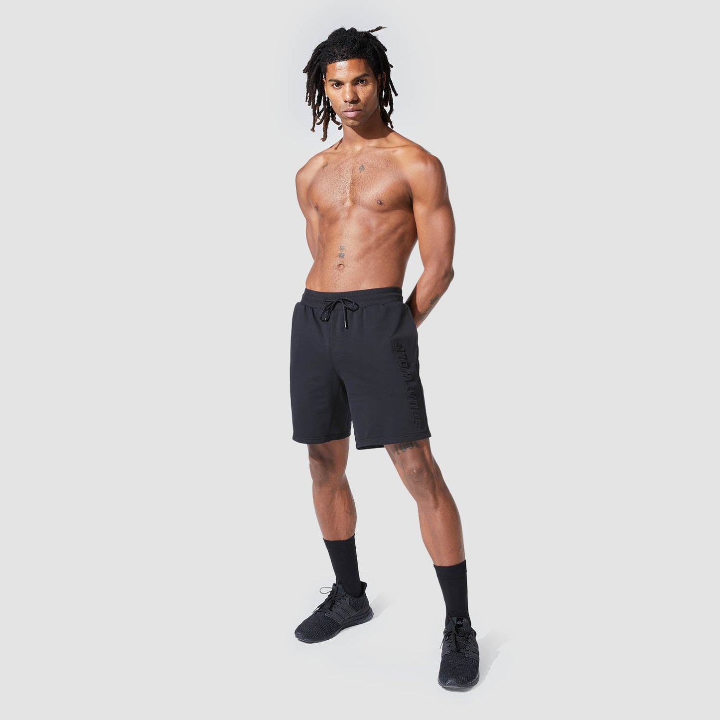 squatwolf-gym-wear-graphic-wordmark-jogger-shorts-black-workout-shorts-for-men