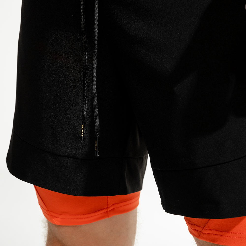 squatwolf-workout-short-for-men-2-in-1-gym-shorts-black-orange-gym-wear