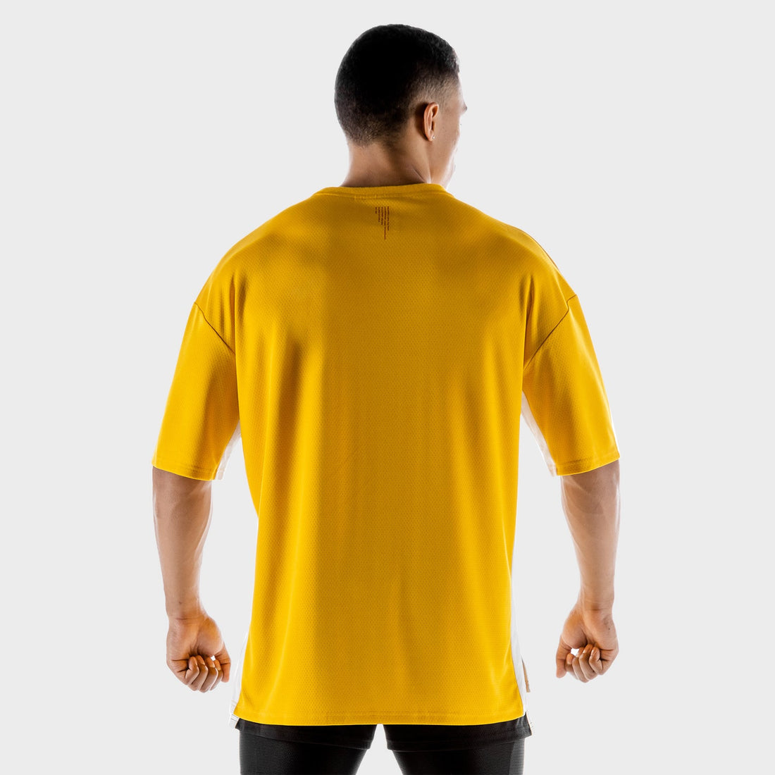 squatwolf-gym-wear-hybrid-2-0-oversize-tee-yellow-workout-shirts-for-men