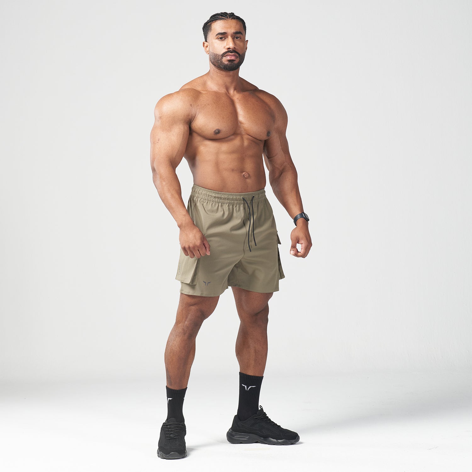 squatwolf-gym-wear-code-urban-cargo-shorts-deep-lichen-green-workout-short-for-men