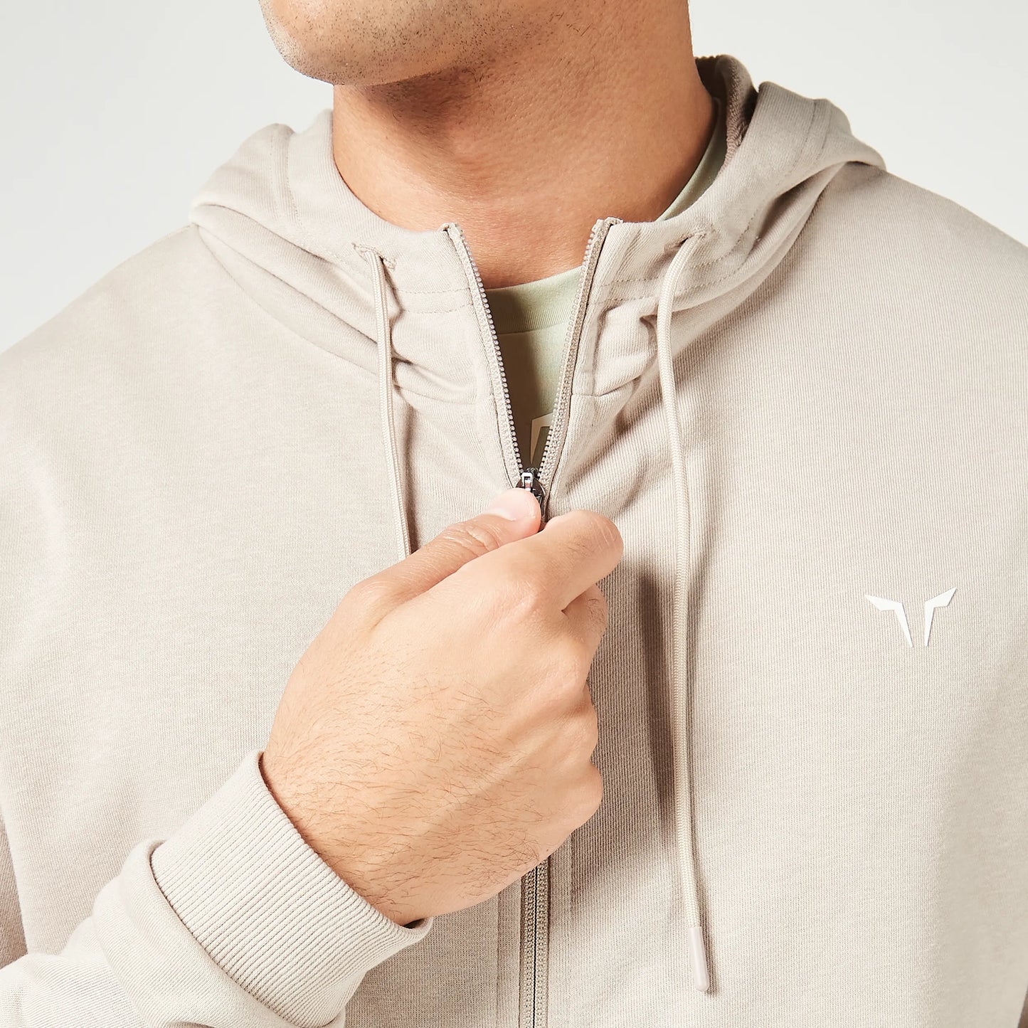 Essential Zipped Hoodie - Cobblestone