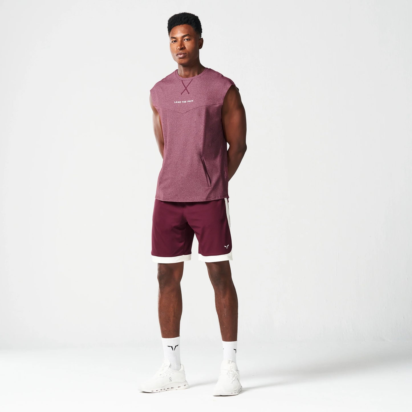 Statement Dropped Shoulder Top 2.0 - Burgundy Marl