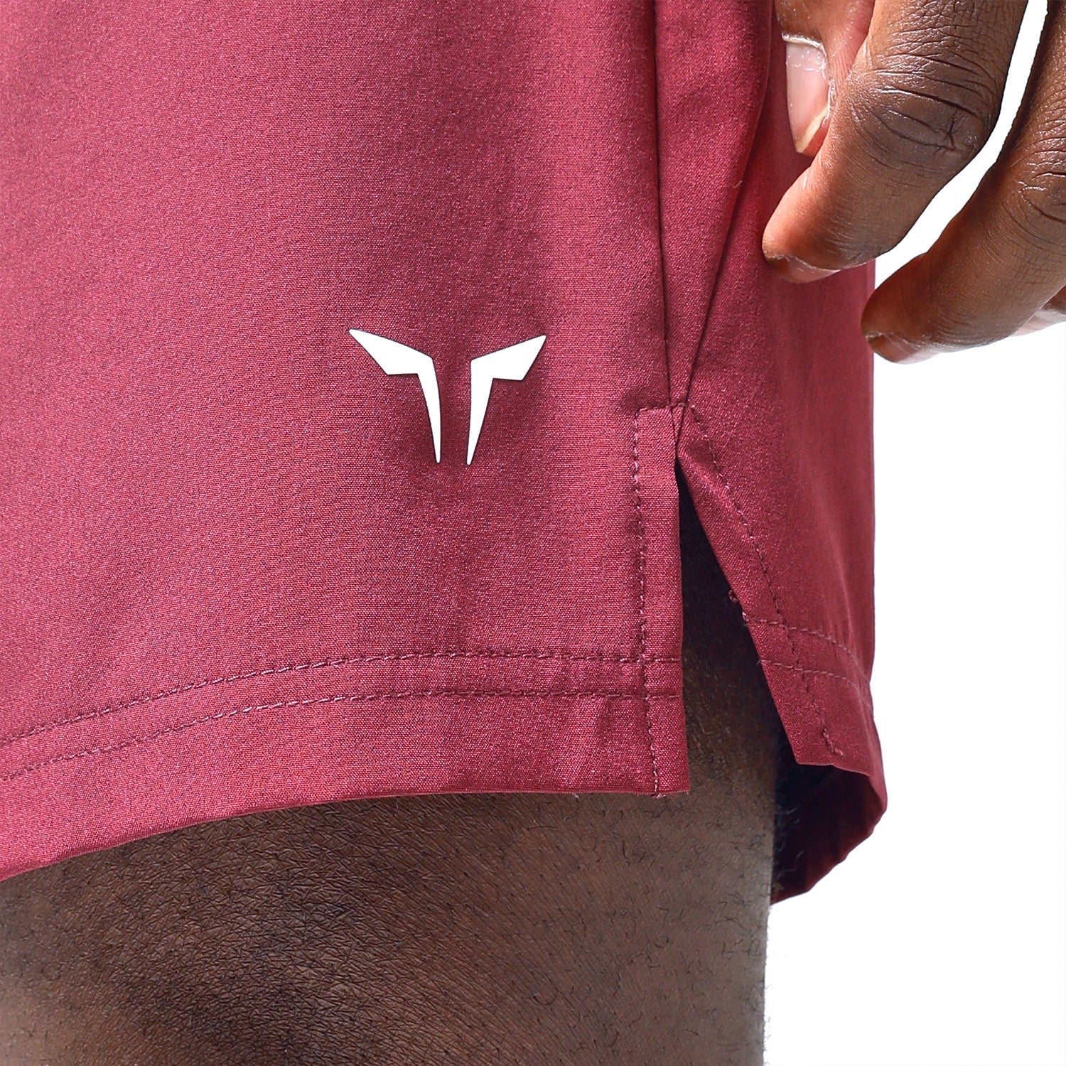 squatwolf-gym-wear-essential-gym-7-inch-shorts-burgundy-workout-short-for-men