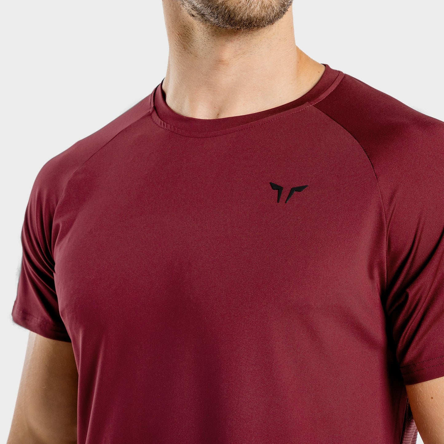 squatwolf-gym-wear-limitless-razor-tee-red-workout-shirts-for-men