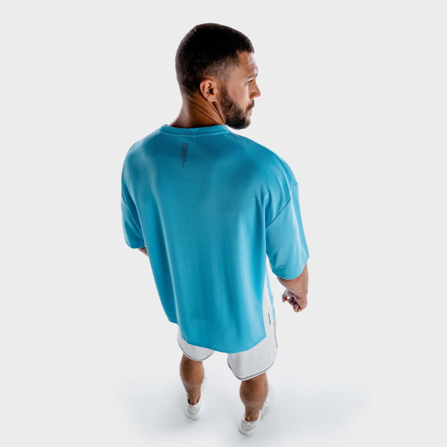 squatwolf-gym-wear-hybrid-2-0-oversize-tee-blue-workout-shirts-for-men