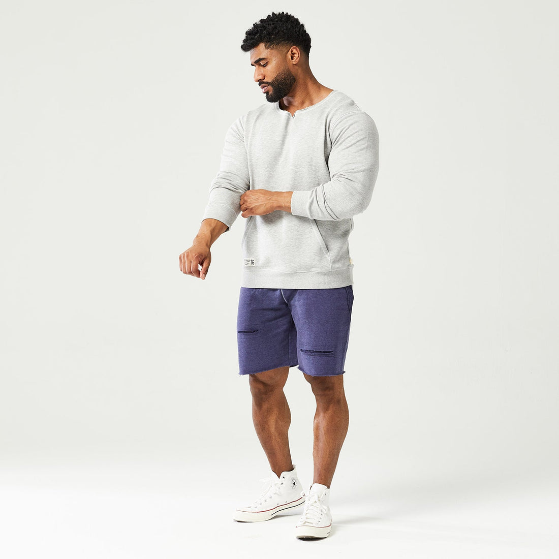 squatwolf-gym-wear-golden-era-crew-sweatshirt-grey-marl-workout-hoodies-for-men
