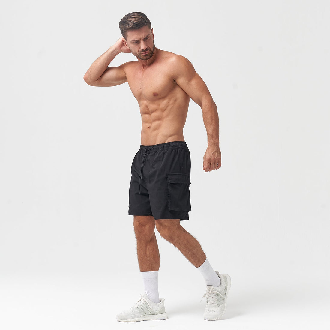 squatwolf-gym-wear-code-2-in-1-cargo-shorts-black-workout-shorts-for-men