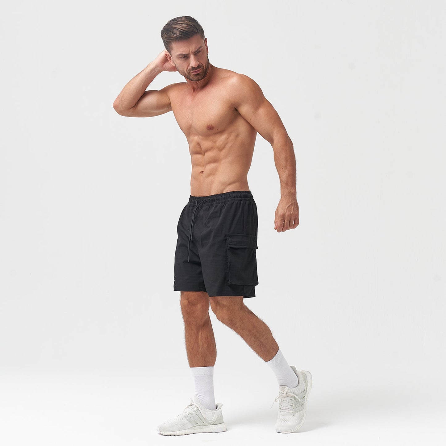 squatwolf-gym-wear-code-2-in-1-cargo-shorts-black-workout-shorts-for-men
