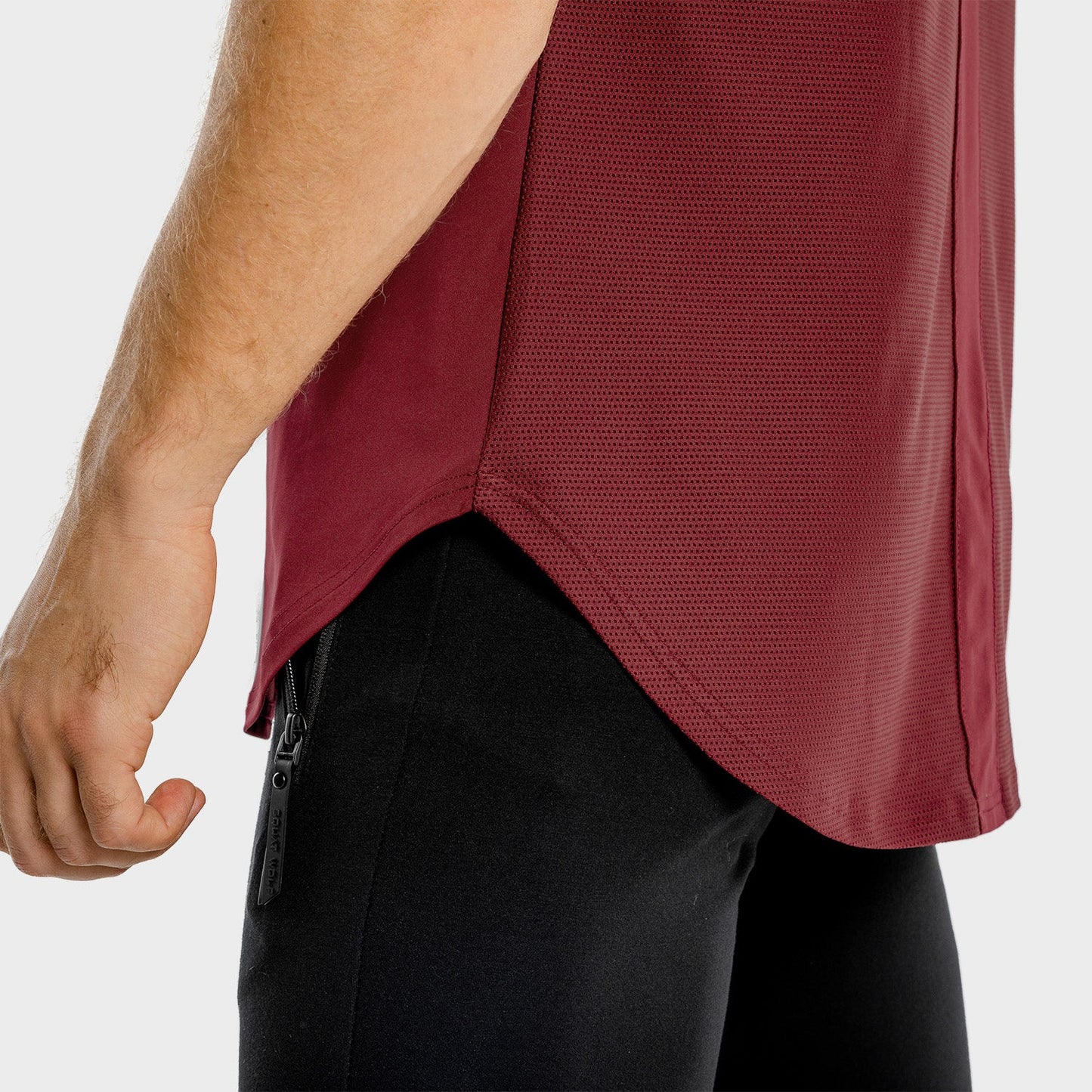 squatwolf-gym-wear-limitless-razor-tee-red-workout-shirts-for-men