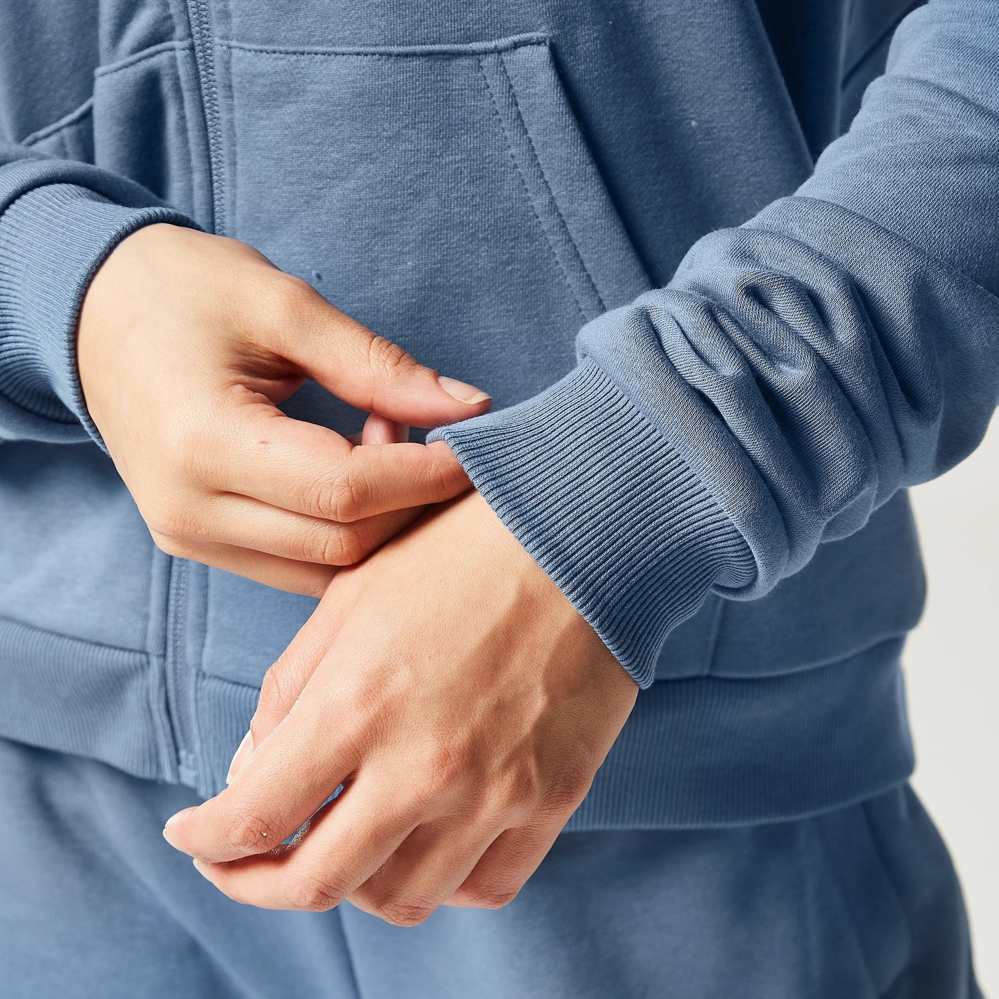 Essential Zip Up Hoodie - Coronet Blue