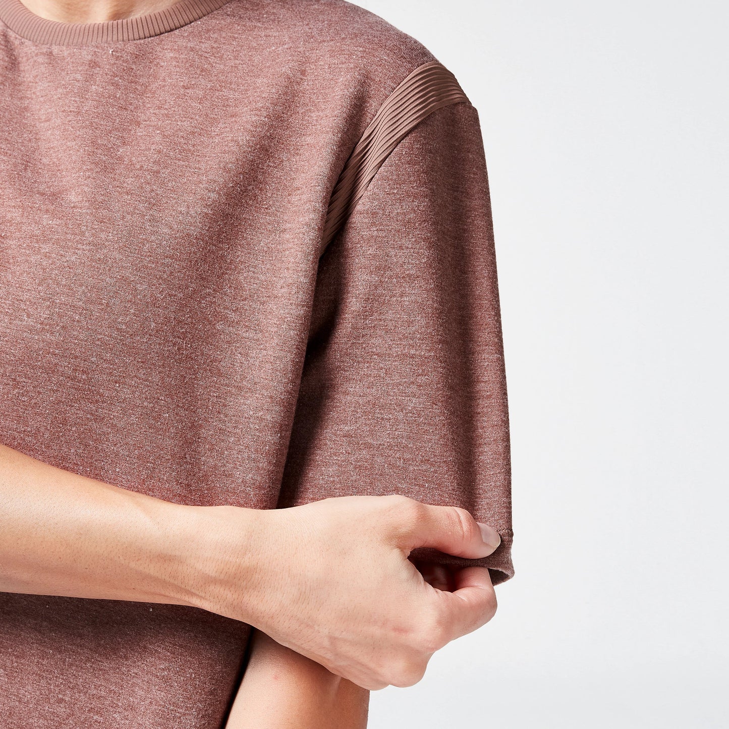 Code Oversized Drip T-shirt - Cappuccino Marl