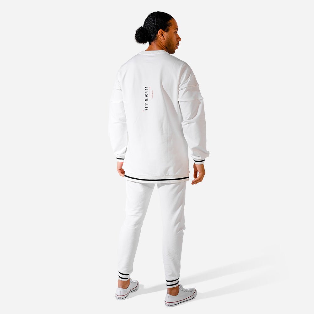 squatwolf-workout-shirts-for-men-hybrid-oversize-sweatshirt-white-gym-wear