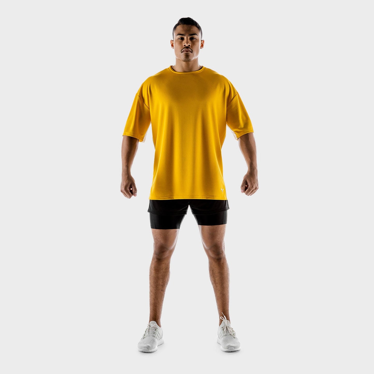 squatwolf-gym-wear-hybrid-2-0-oversize-tee-yellow-workout-shirts-for-men