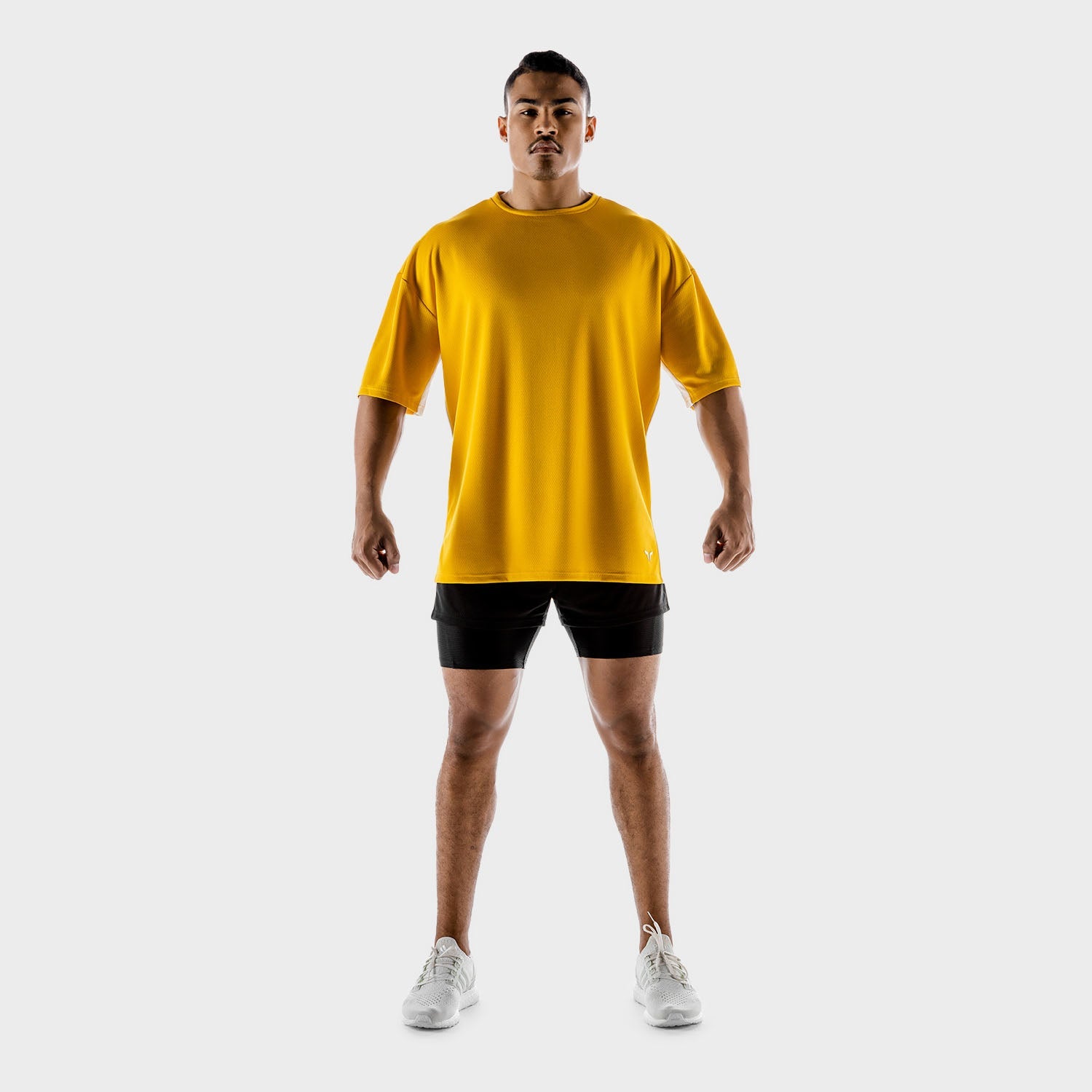 squatwolf-gym-wear-hybrid-2-0-oversize-tee-yellow-workout-shirts-for-men