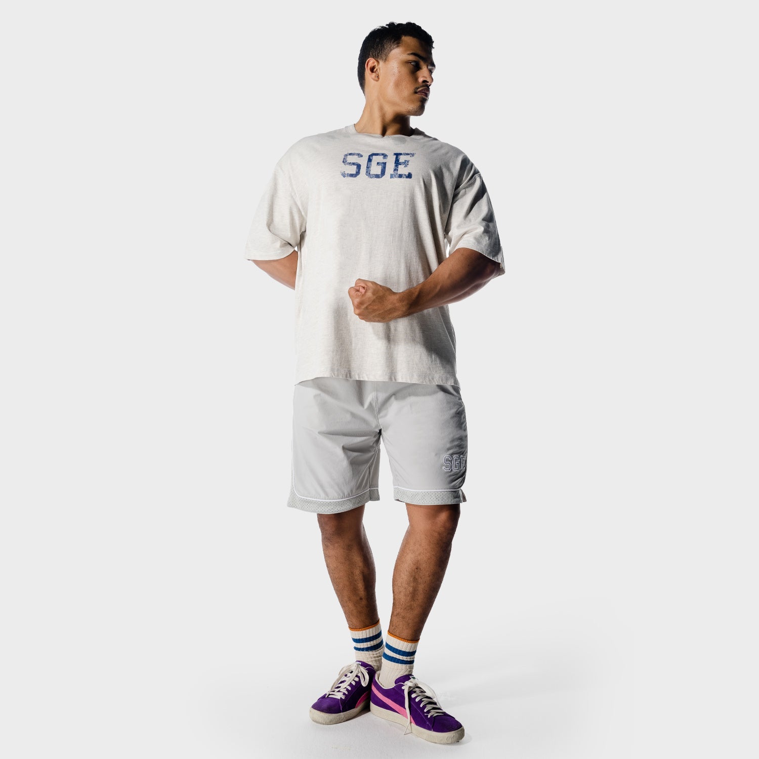 squatwolf-gym-shirts-golden-era-oversized-t-shirt-ecru-marl-workout-clothes-for-men