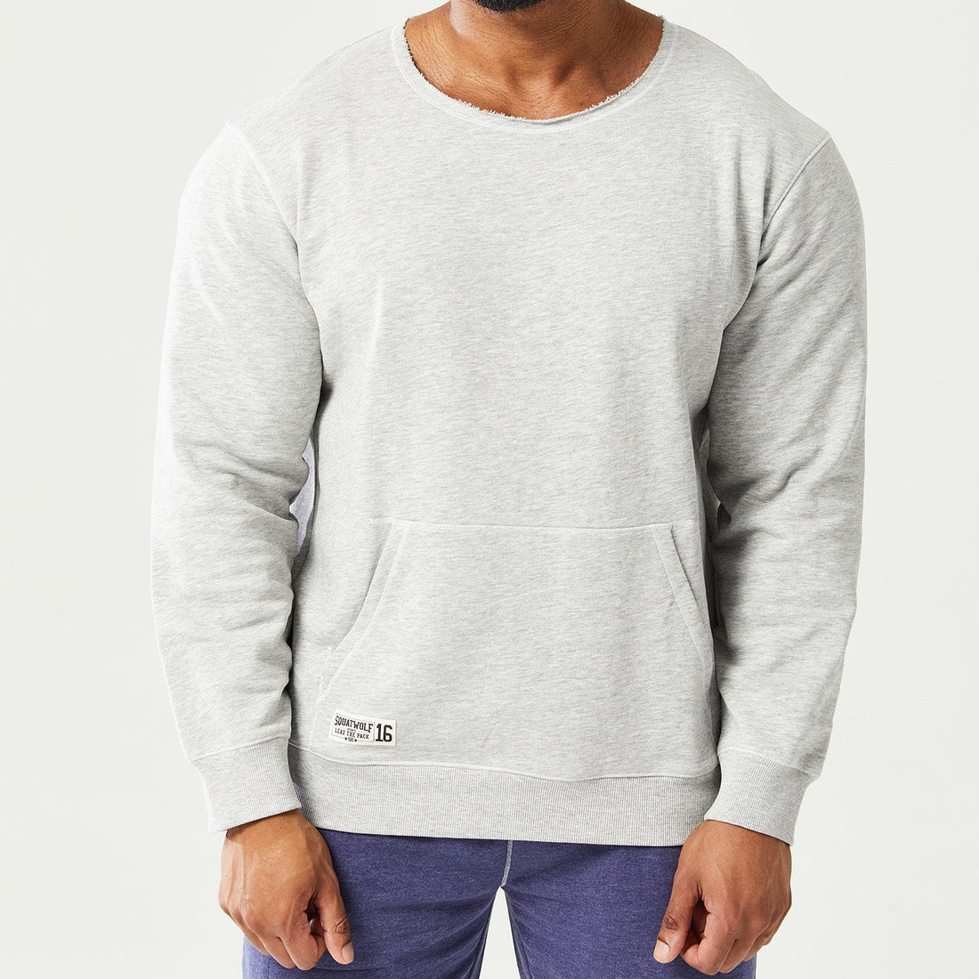 squatwolf-gym-wear-golden-era-crew-sweatshirt-grey-marl-workout-hoodies-for-men