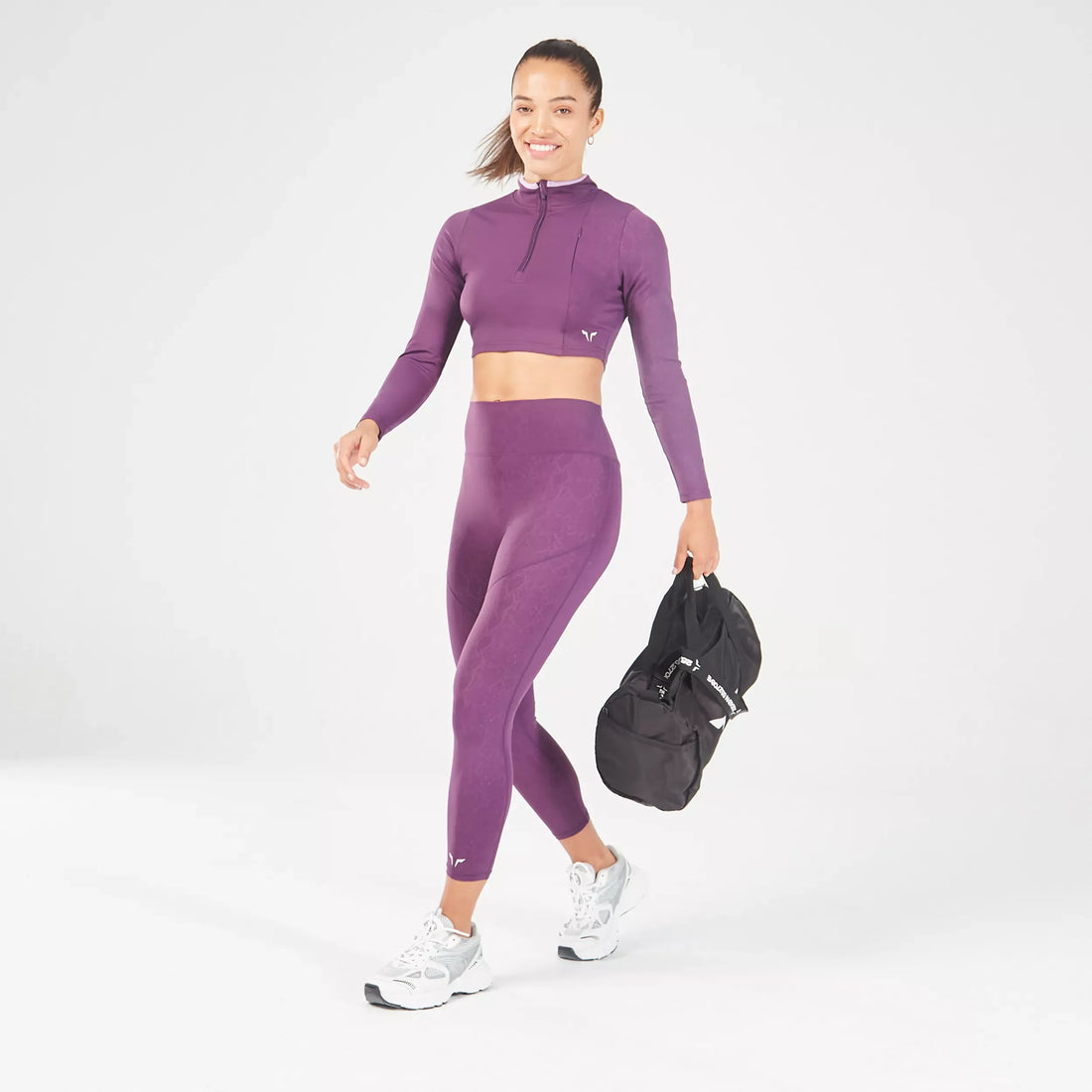 squatwolf-workout-clothes-qtr-zip-serpent-top-shadow-purple-gym-t-shirts-for-women