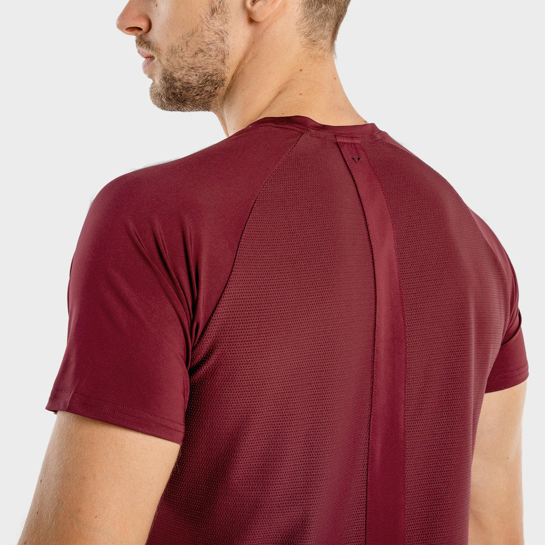 squatwolf-gym-wear-limitless-razor-tee-red-workout-shirts-for-men