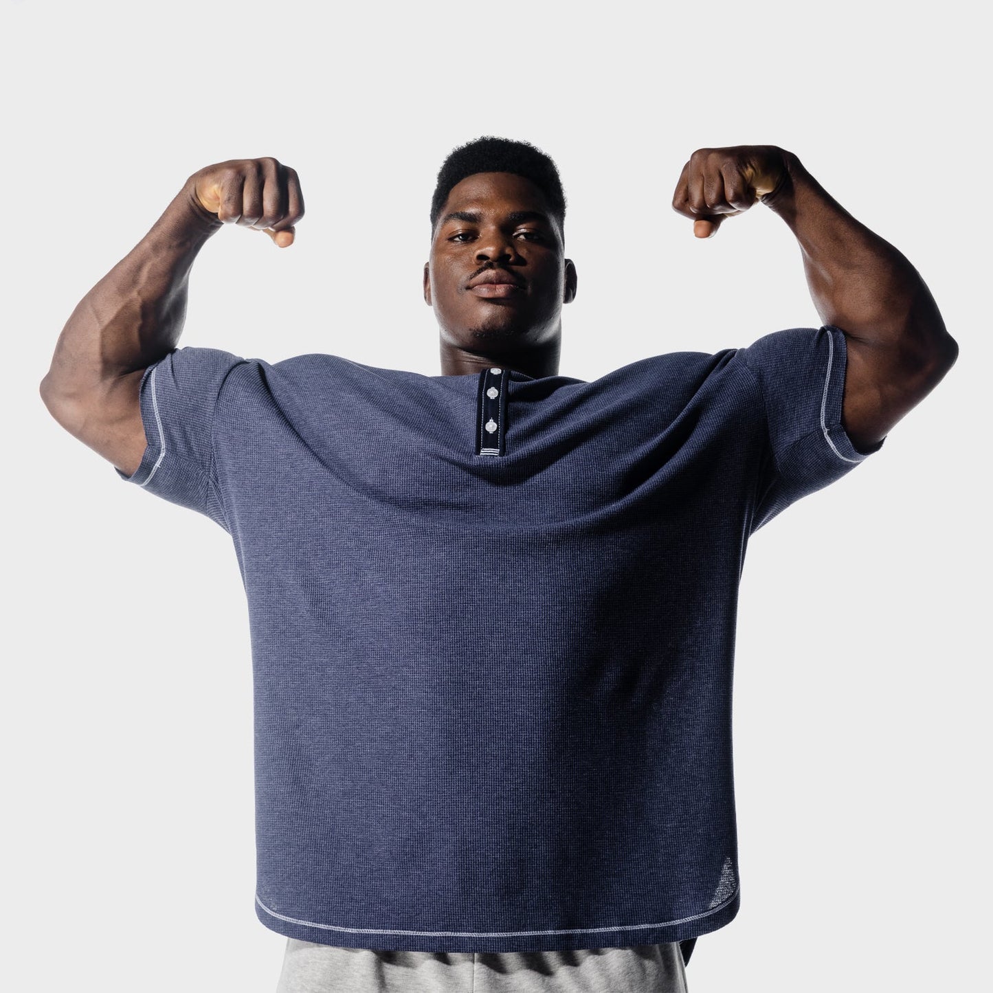 squatwolf-workout-shirts-golden-era-waffle-top-patriot-blue-gym-wear-for-men