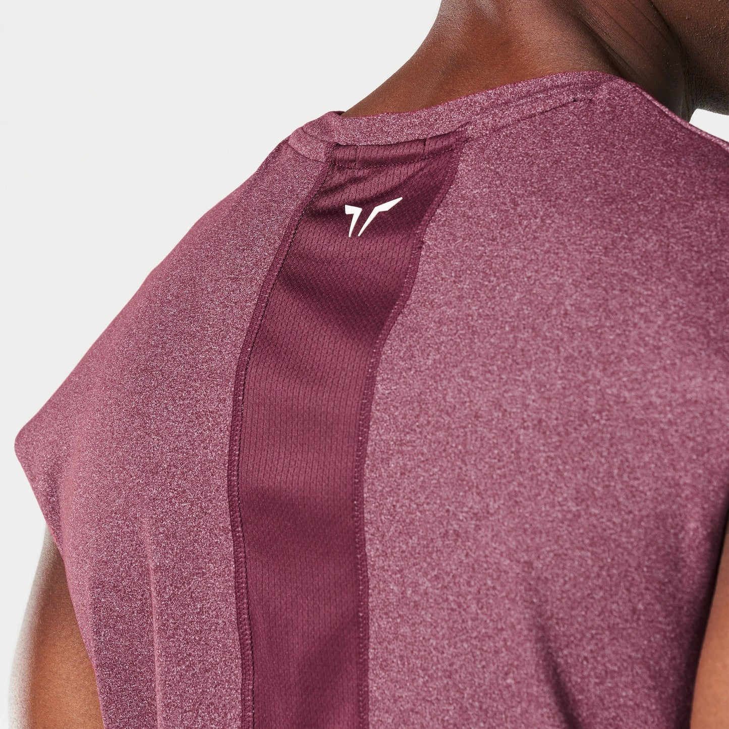 Statement Dropped Shoulder Top 2.0 - Burgundy Marl