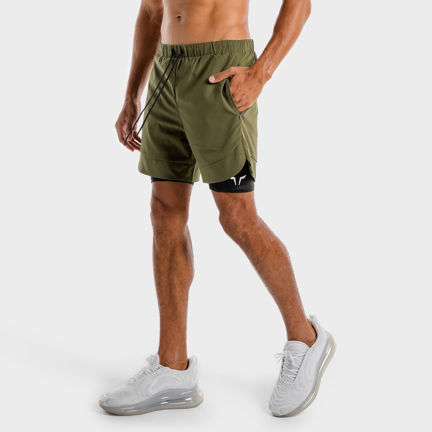 squatwolf-workout-short-for-men-limitless-2-in-1-shorts-khaki-black-gym-wear