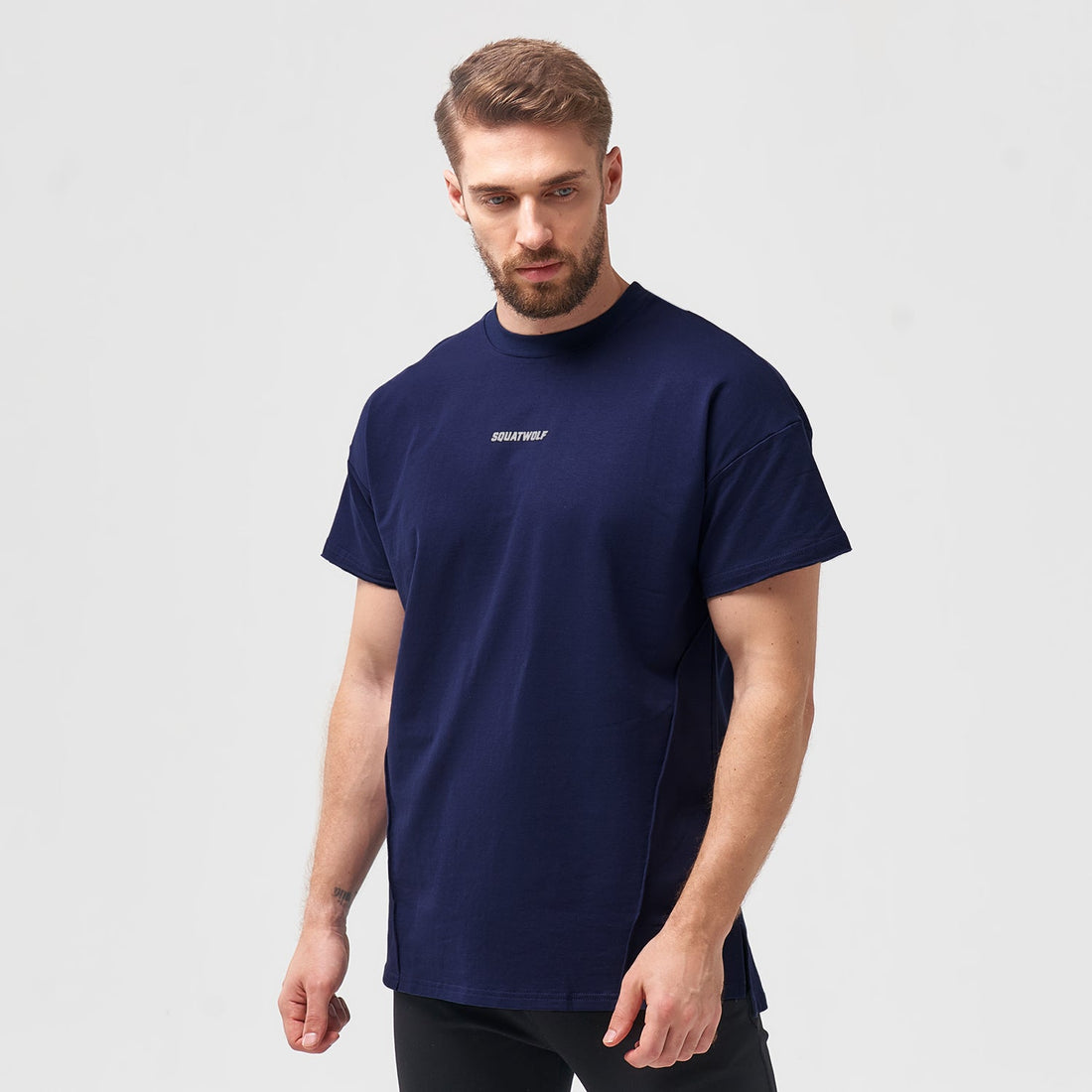 squatwolf-gym-wear-bodybuilding-tee-navy-workout-shirts-for-men