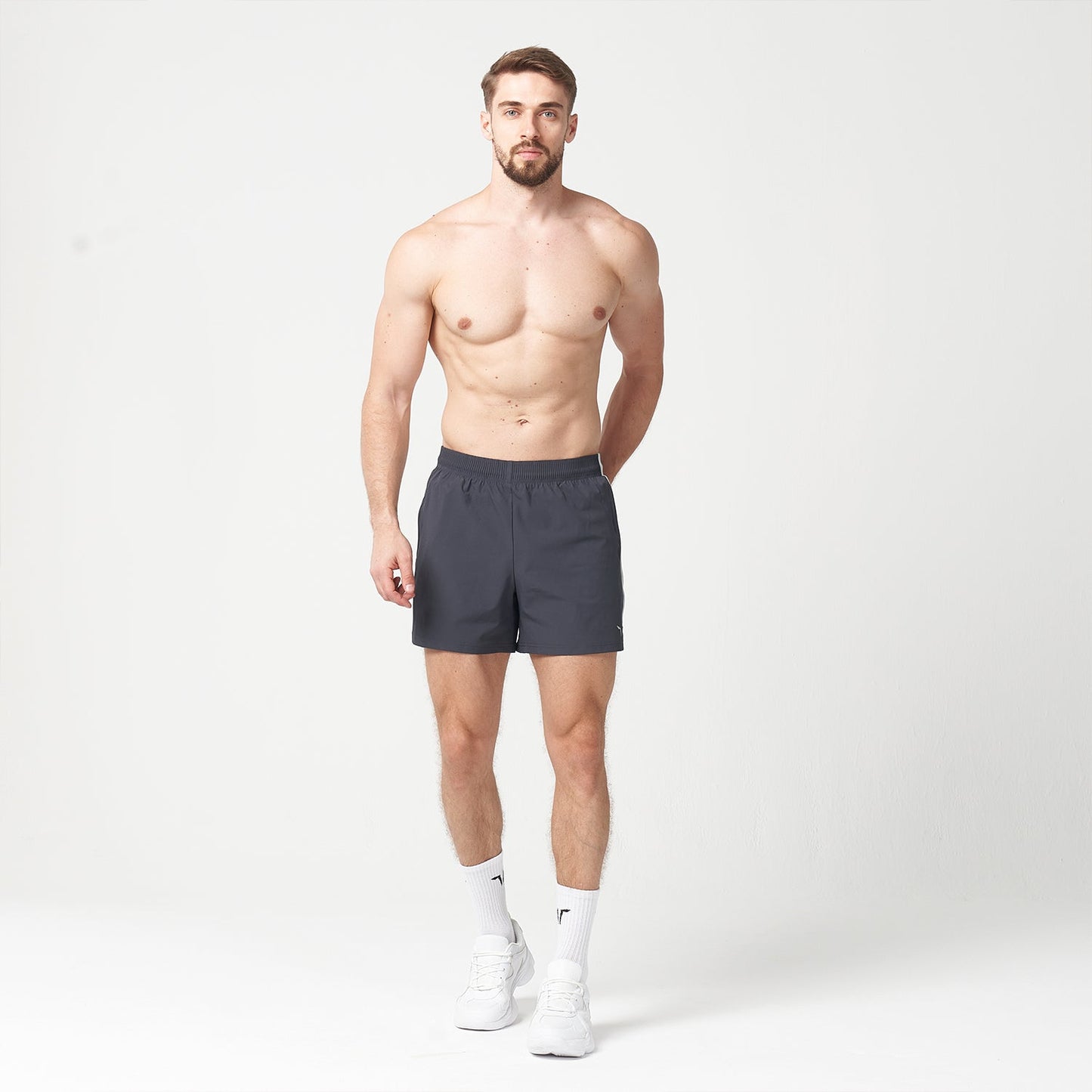 squatwolf-gym-wear-lab360-5-inch-superstretch shorts-grey-workout-short-for-men