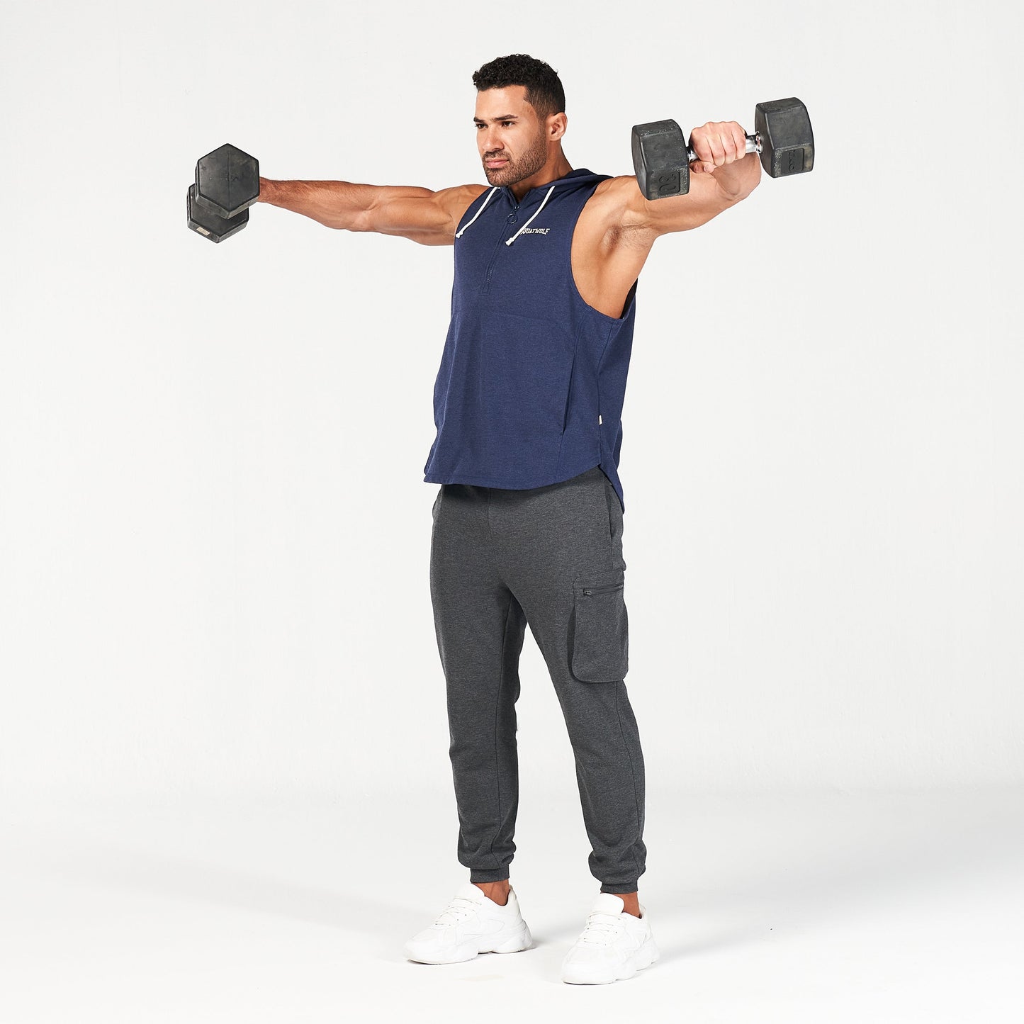 squatwolf-gym-wear-golden-era-new-school-hooded-tank-navy-marl-workout-tank-tops-for-men