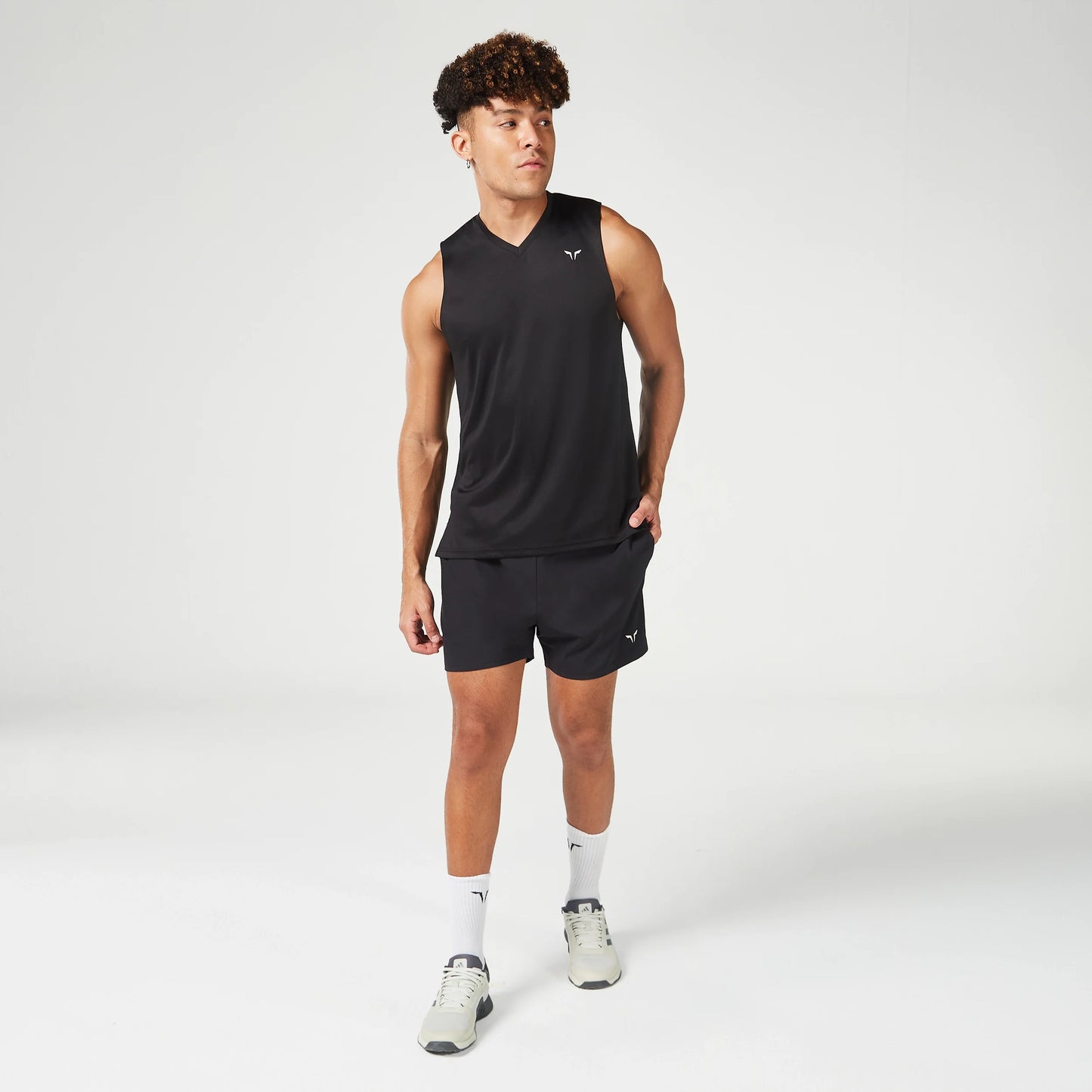 Essential V-Neck Tank - Black