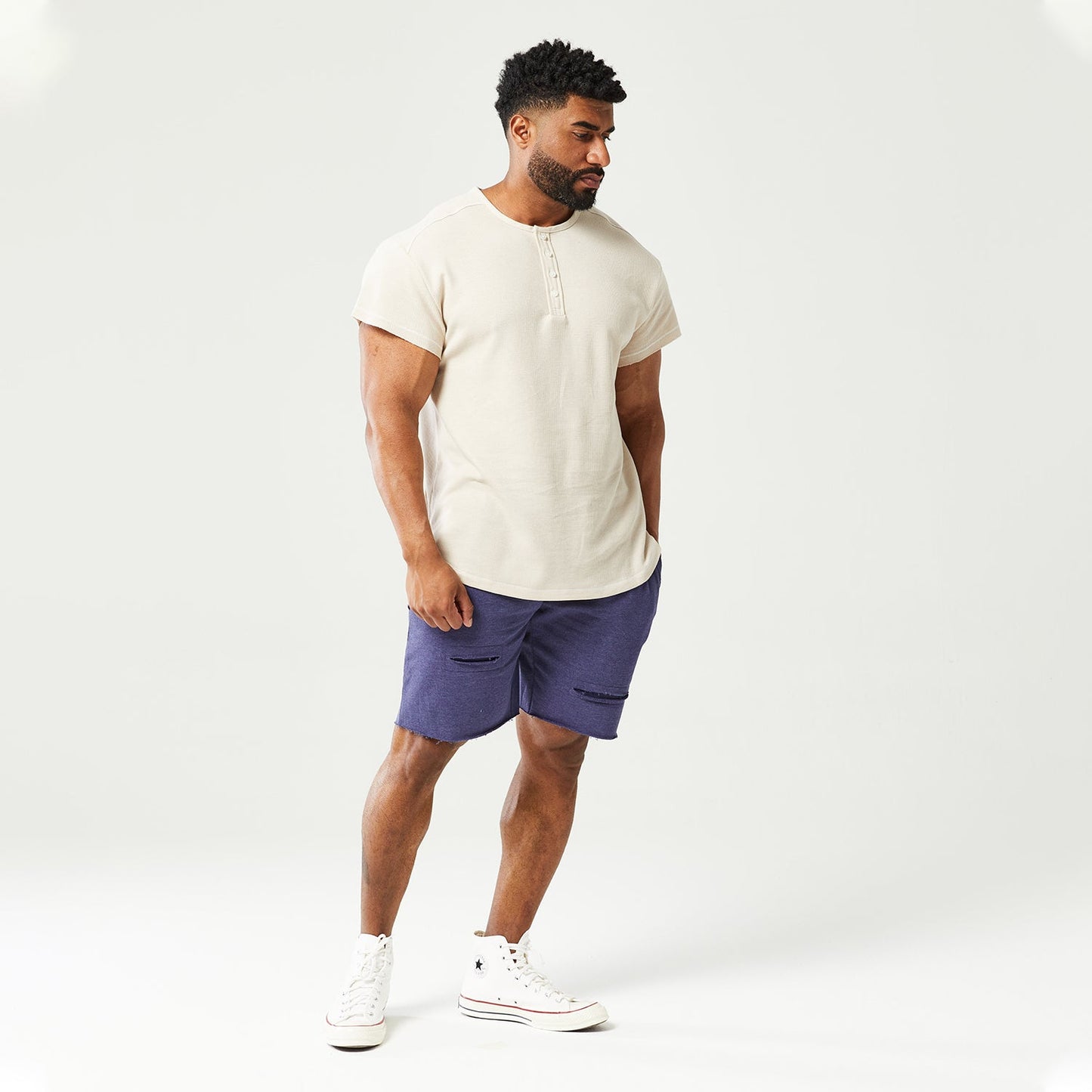squatwolf-gym-wear-golden-era-waffle-top-short-sleeves-grey-morn-workout-short-for-men