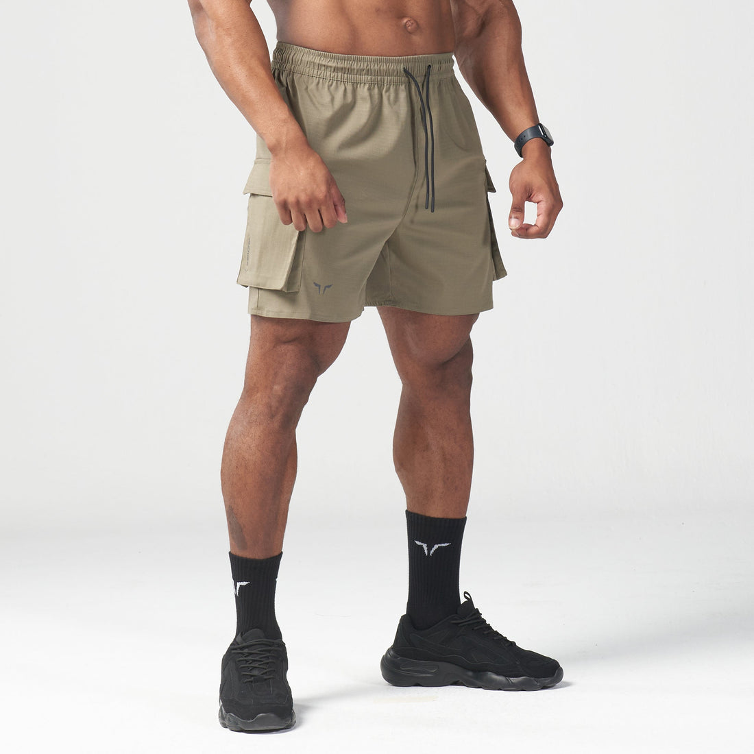 squatwolf-gym-wear-code-urban-cargo-shorts-deep-lichen-green-workout-short-for-men