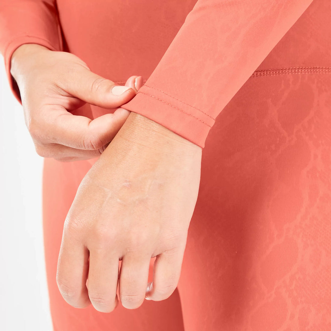 squatwolf-workout-clothes-qtr-zip-serpent-top-mineral-red-gym-t-shirts-for-women