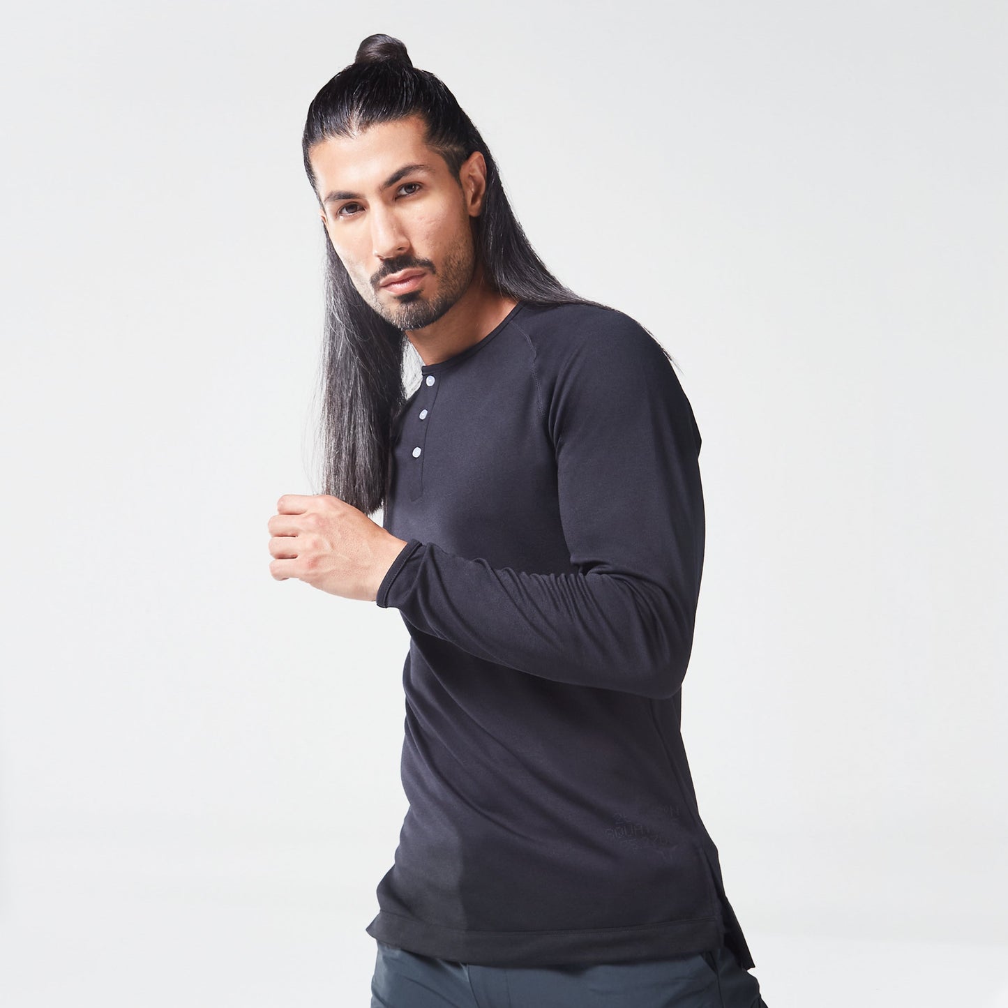 Code Urban Henley T-shirt - Black