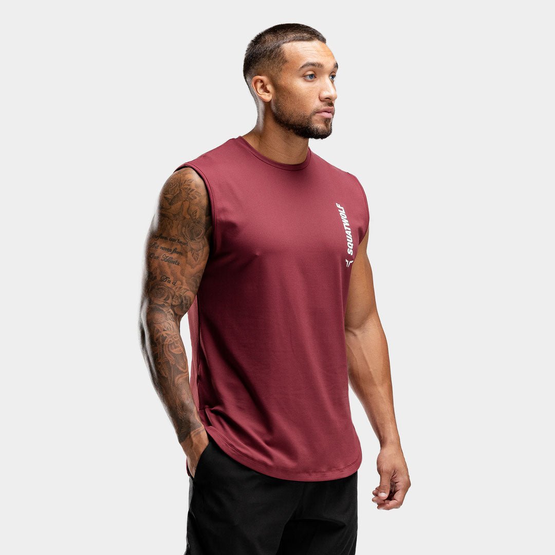 squatwolf-stringer-vests-for-men-warrior-tank-maroon-gym-wear