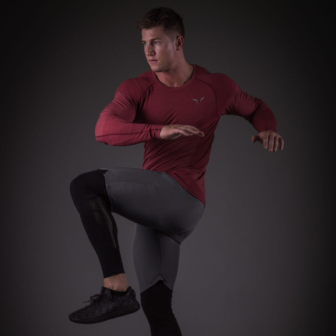 Seamless Dry-Knit Tee - Bali Red in Full Sleeves