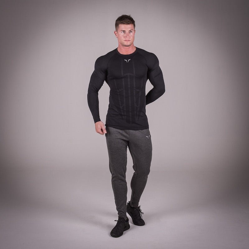 Seamless Spyder Tee - Black in Full Sleeves