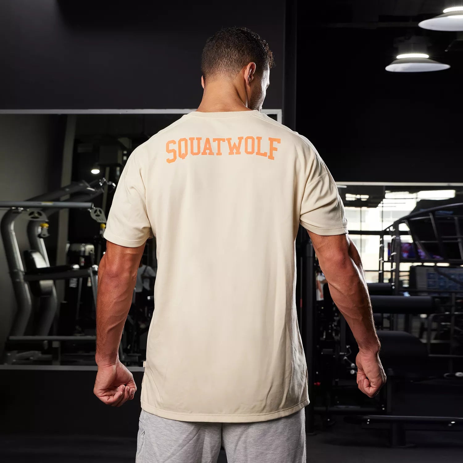 squatwolf-gym-wear-golden-era-legacy-oversized-tee-brown-rice-workout-shirts-for-men
