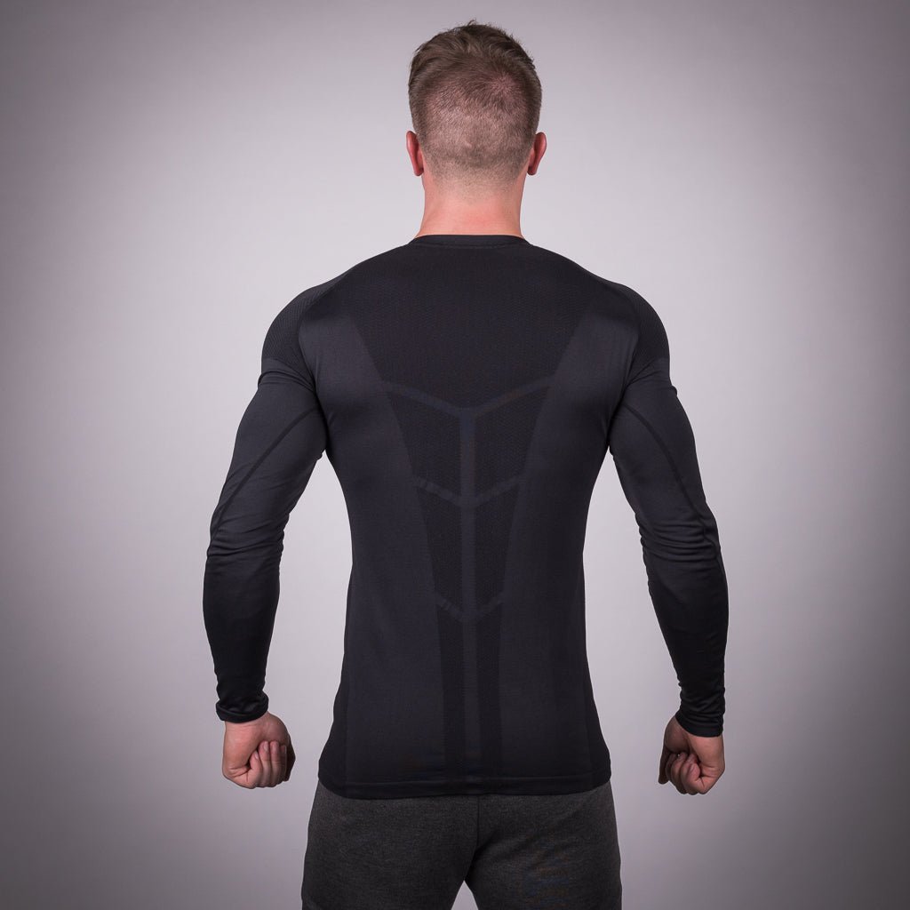 Seamless Spyder Tee - Black in Full Sleeves