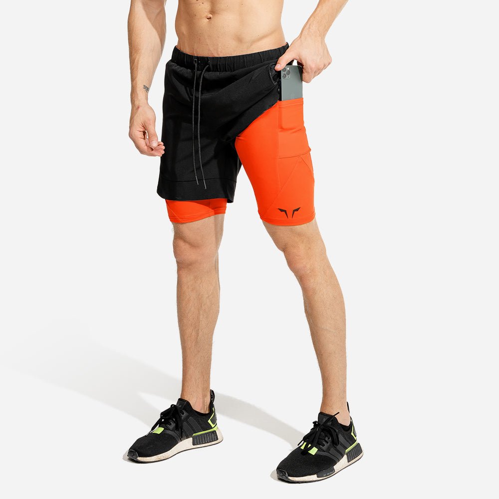 squatwolf-workout-short-for-men-2-in-1-gym-shorts-black-orange-gym-wear