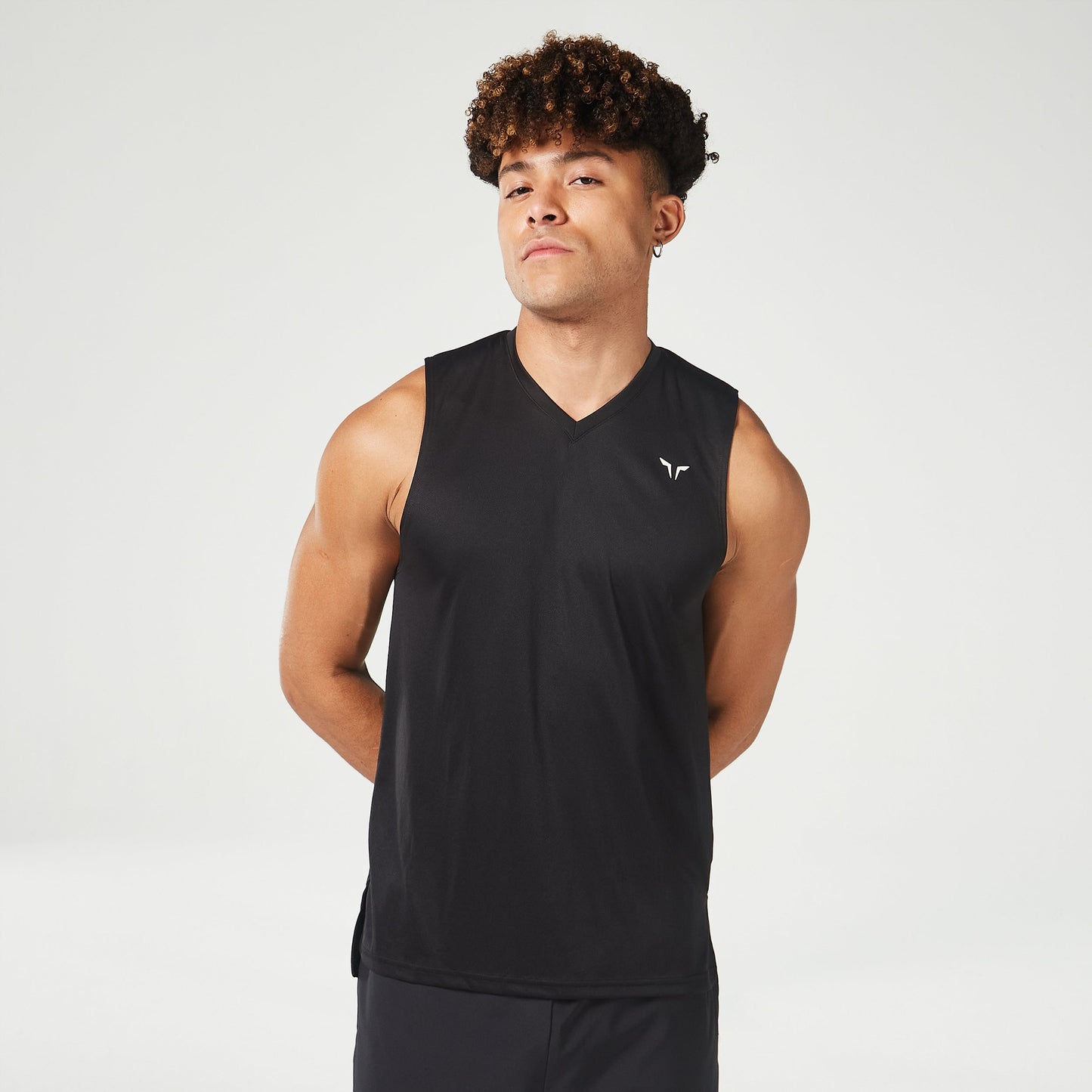 Essential V-Neck Tank - Black