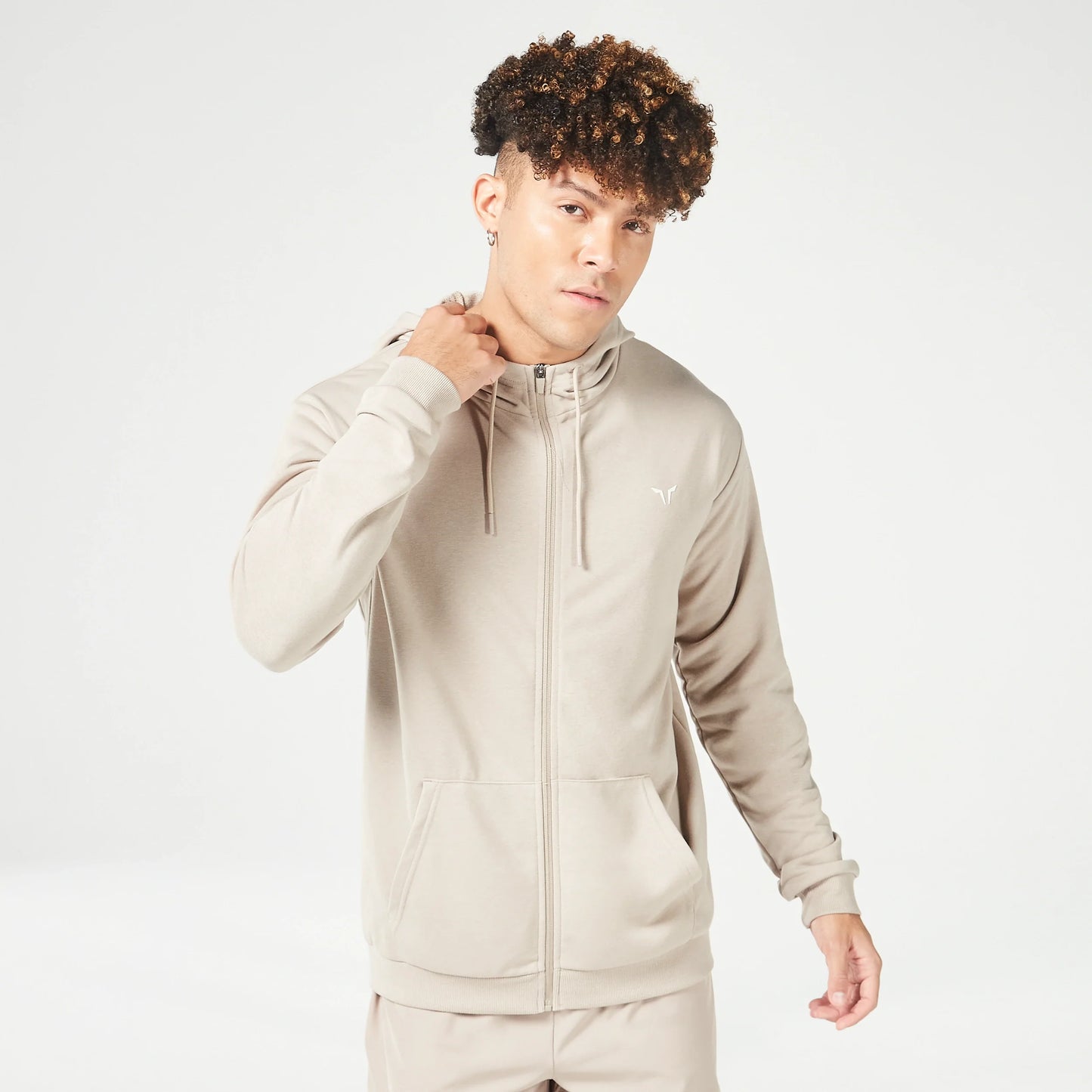 Essential Zipped Hoodie - Cobblestone