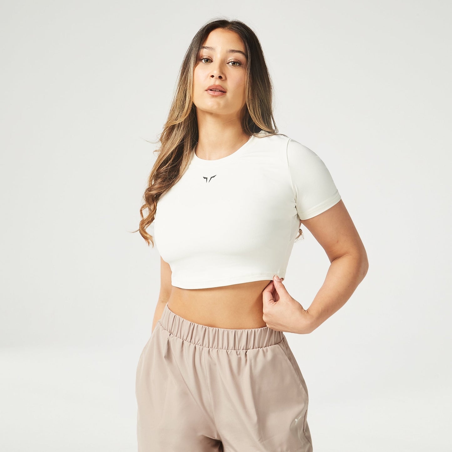 Essential Cropped T-shirt - Pearl White