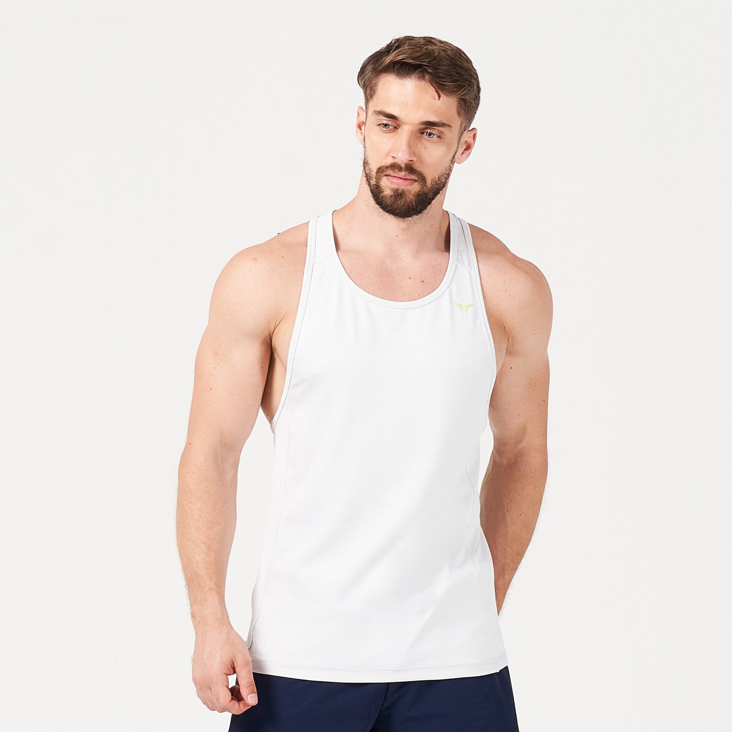 squatwolf-gym-wear-hype-tank-white-with-black-panel-stringer-vests-for-men
