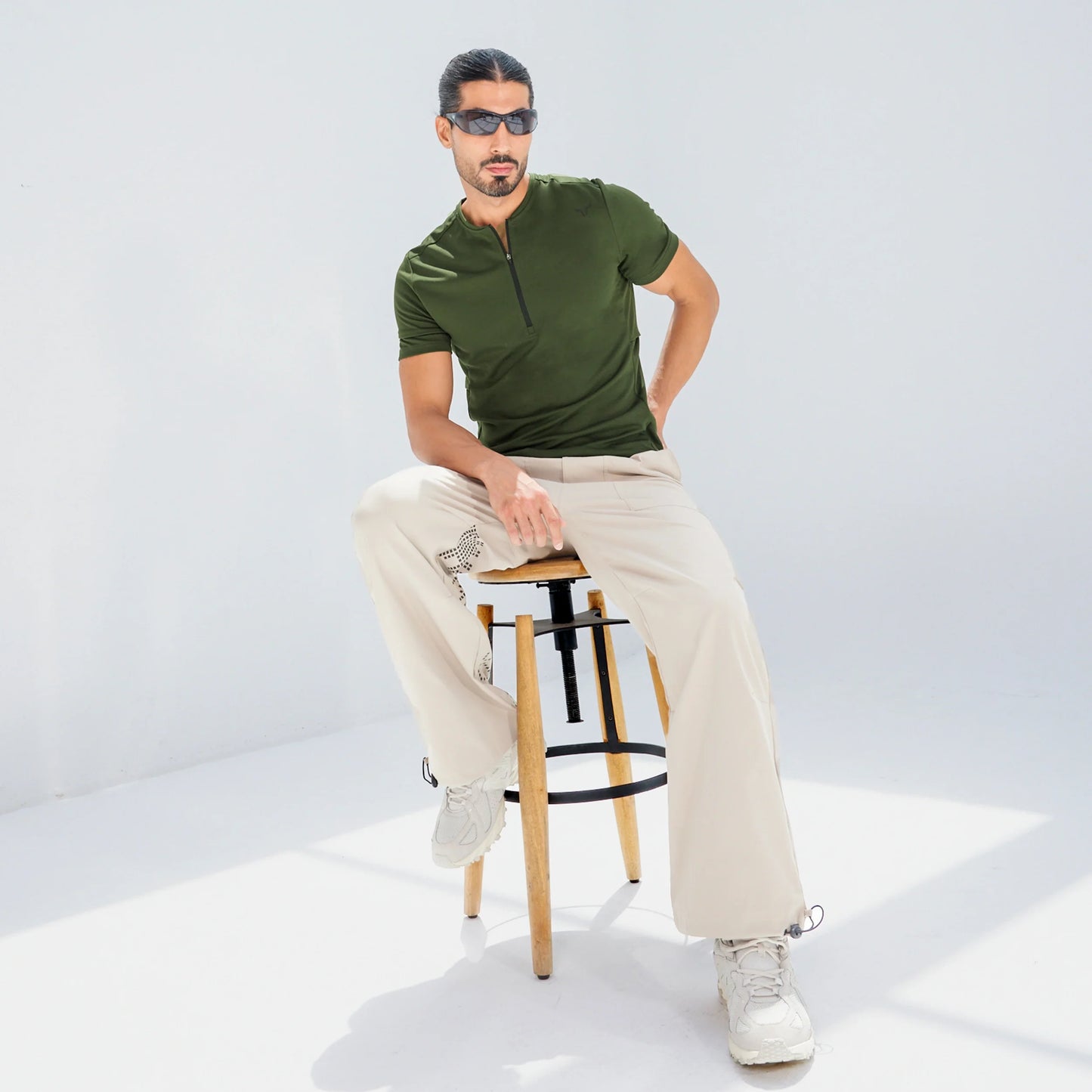 Code Zipped Urban T-shirt - Kombu Green